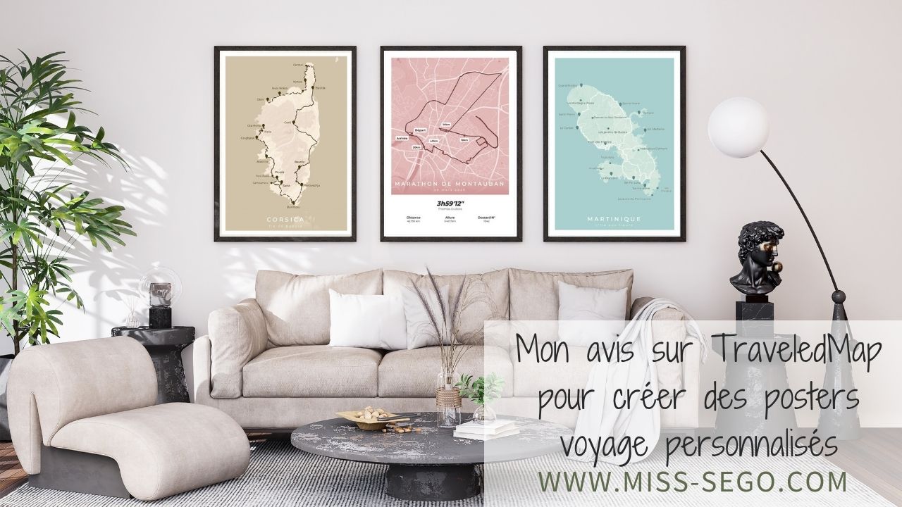 Mon avis sur TraveledMap pour créer des posters voyage personnalisés